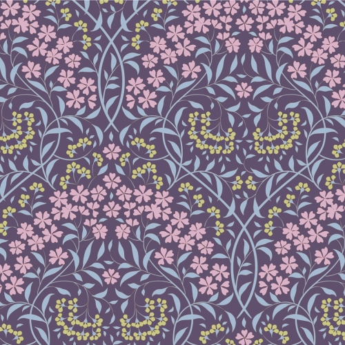 Tilda Patchwork Stoff Baumwolle - Sanctuary - Larissa Eggplant